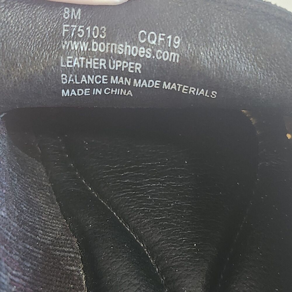 Born Womens Black Leather Slip On Penny Loafers Shoes Size 8 M F75103 - Picture 6 of 9